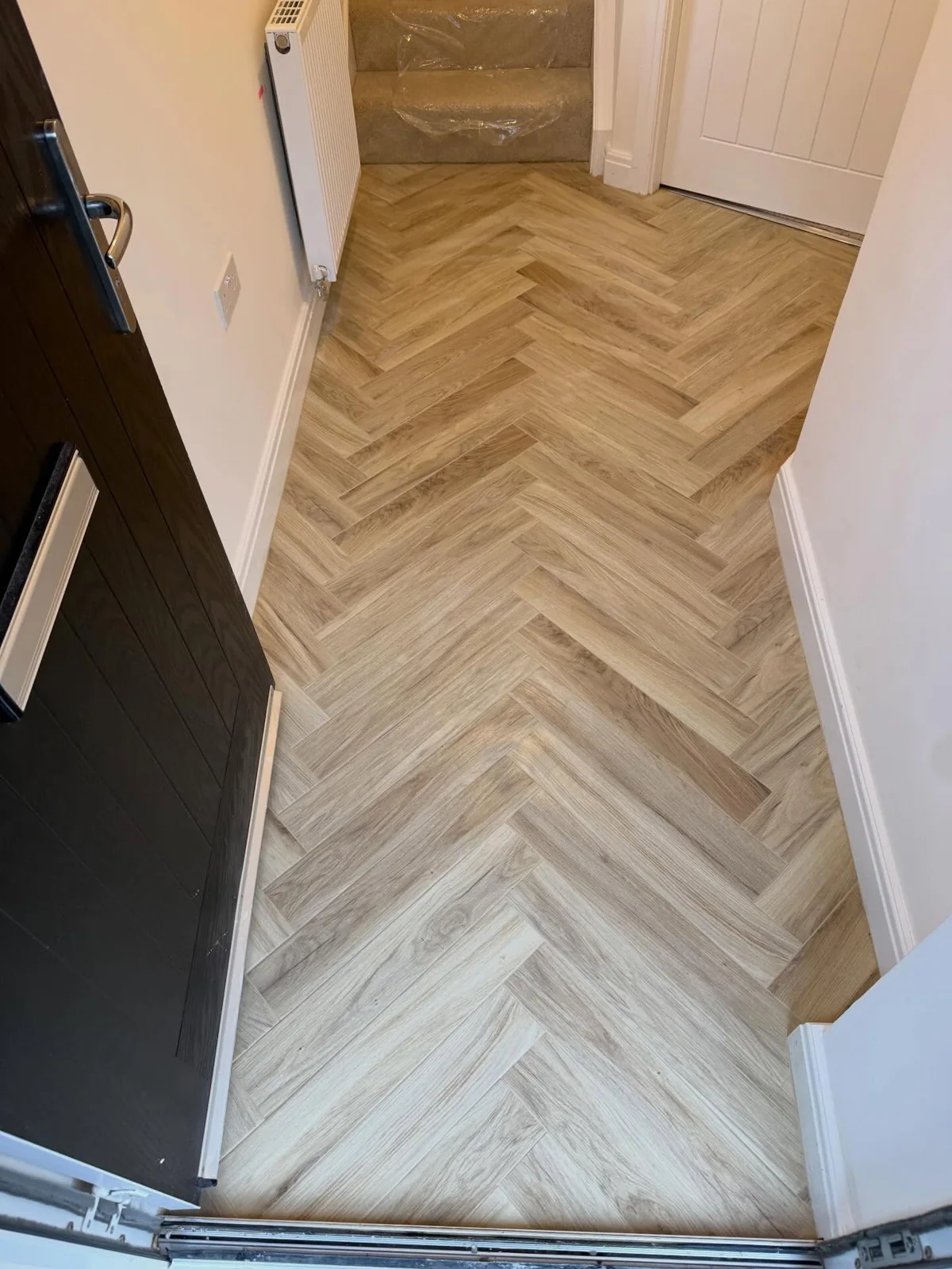 Herringbone Flooring Installation finished project
